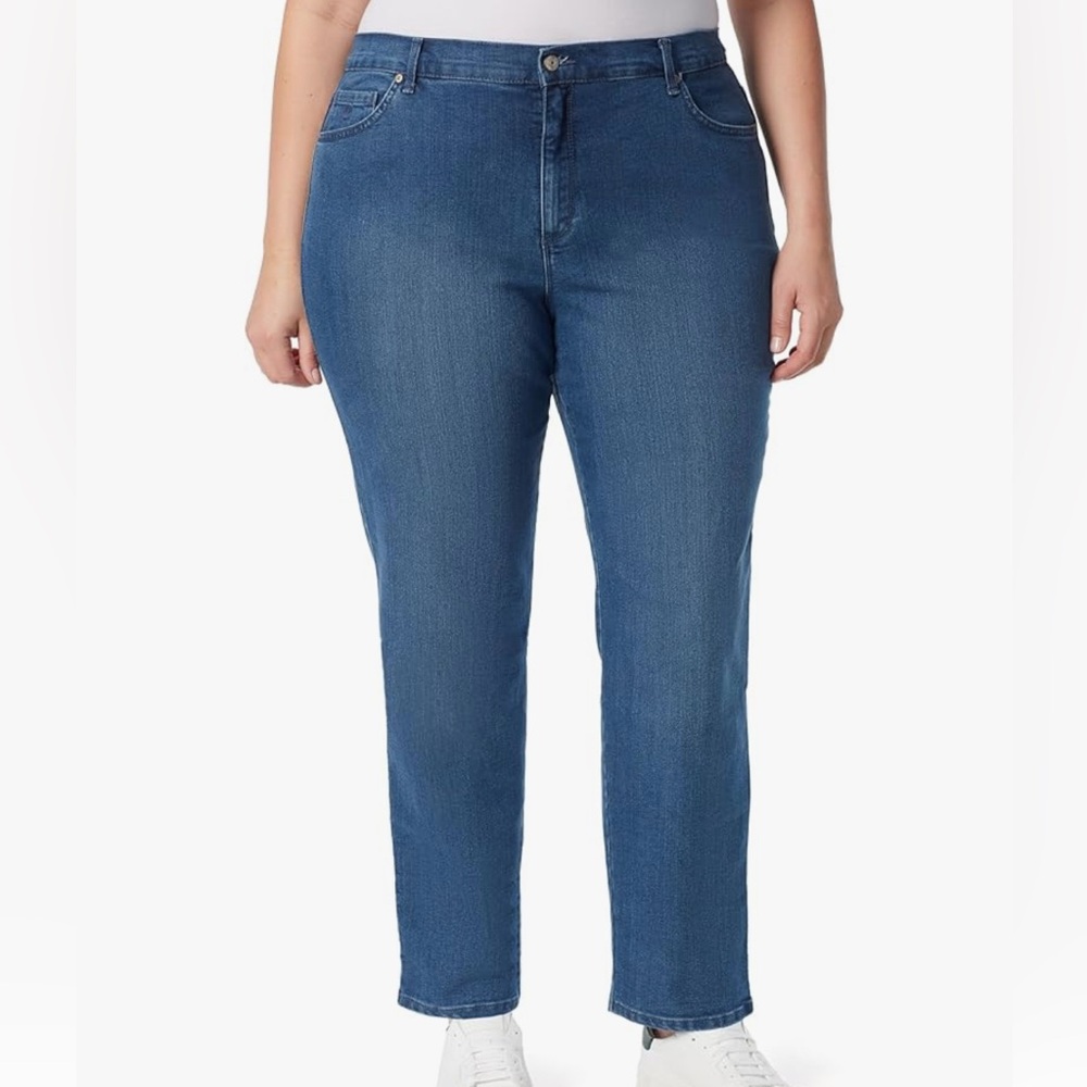 Gloria Vanderbilt Blue Straight Leg Jeans Timeless Style